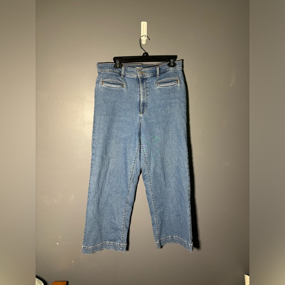 Levi’s Premium Ribcage Wide Leg Cropped Jeans Womens Size 31 - Picture 3 of 6